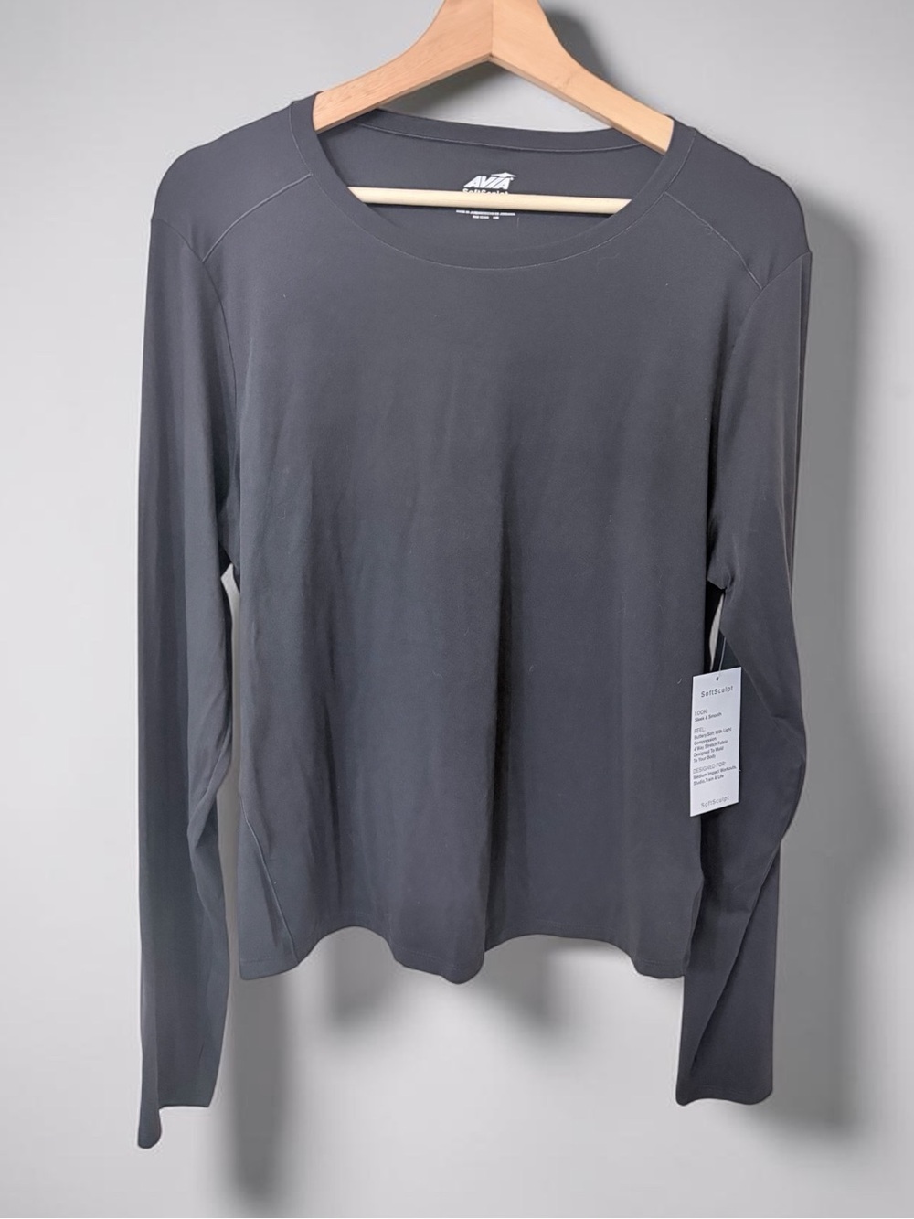 Avia Soft Sculpt Long-sleeve Athletic Shirt 3X New